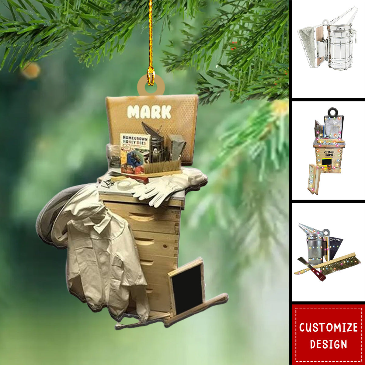 Personalized Beekeeping Tool Ornaments Christmas Gift For Beekeeper - 2024 New Release