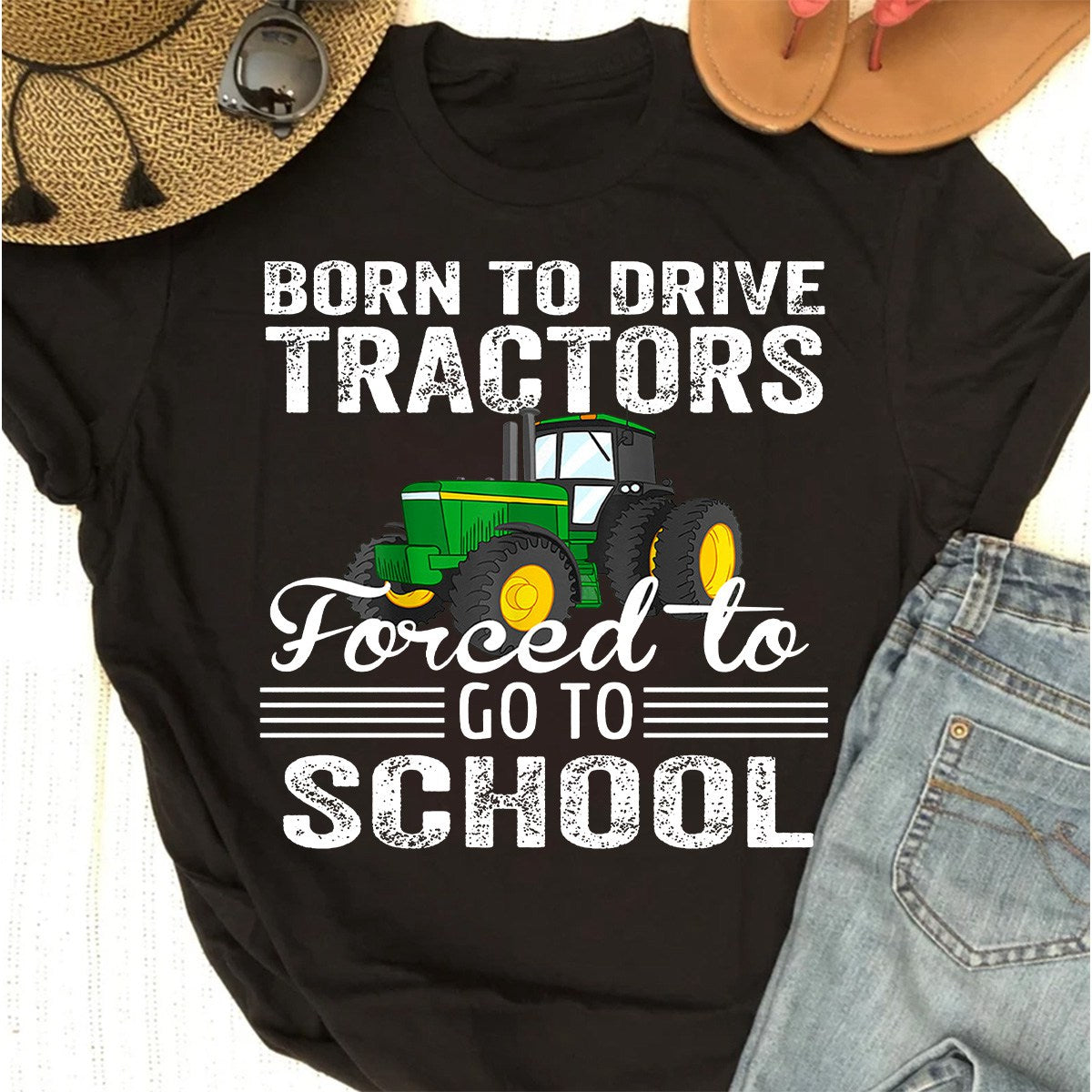 Back To School Funny Tractor T-shirt, Born To Play Tractor, Gift For Tractor Lovers, Gift For Famers