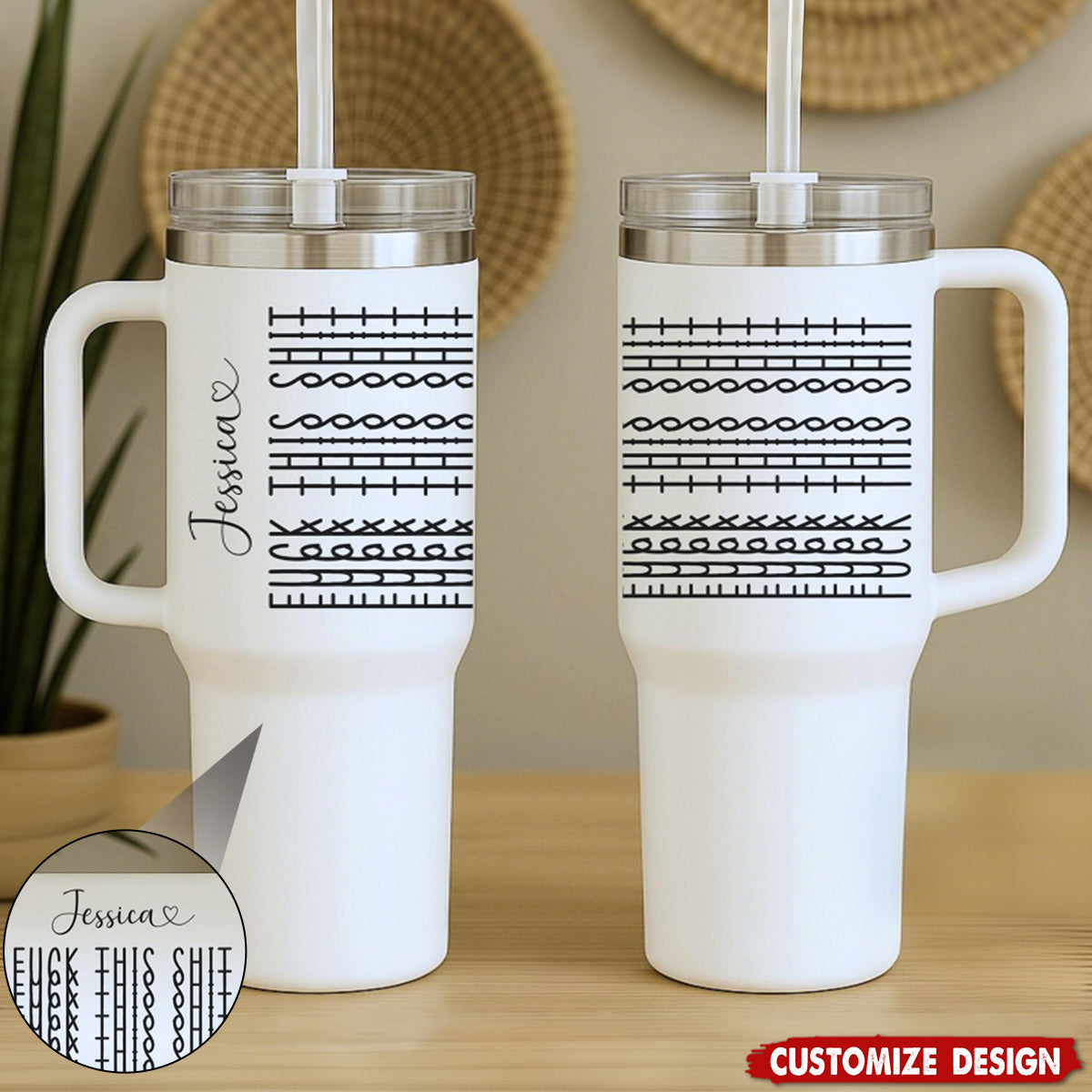 Let The Tumbler Do The Talking-Personalized Fk This Sh*t Tumbler-Gift For Best Friends, Sisters, Family Members, Coworkers