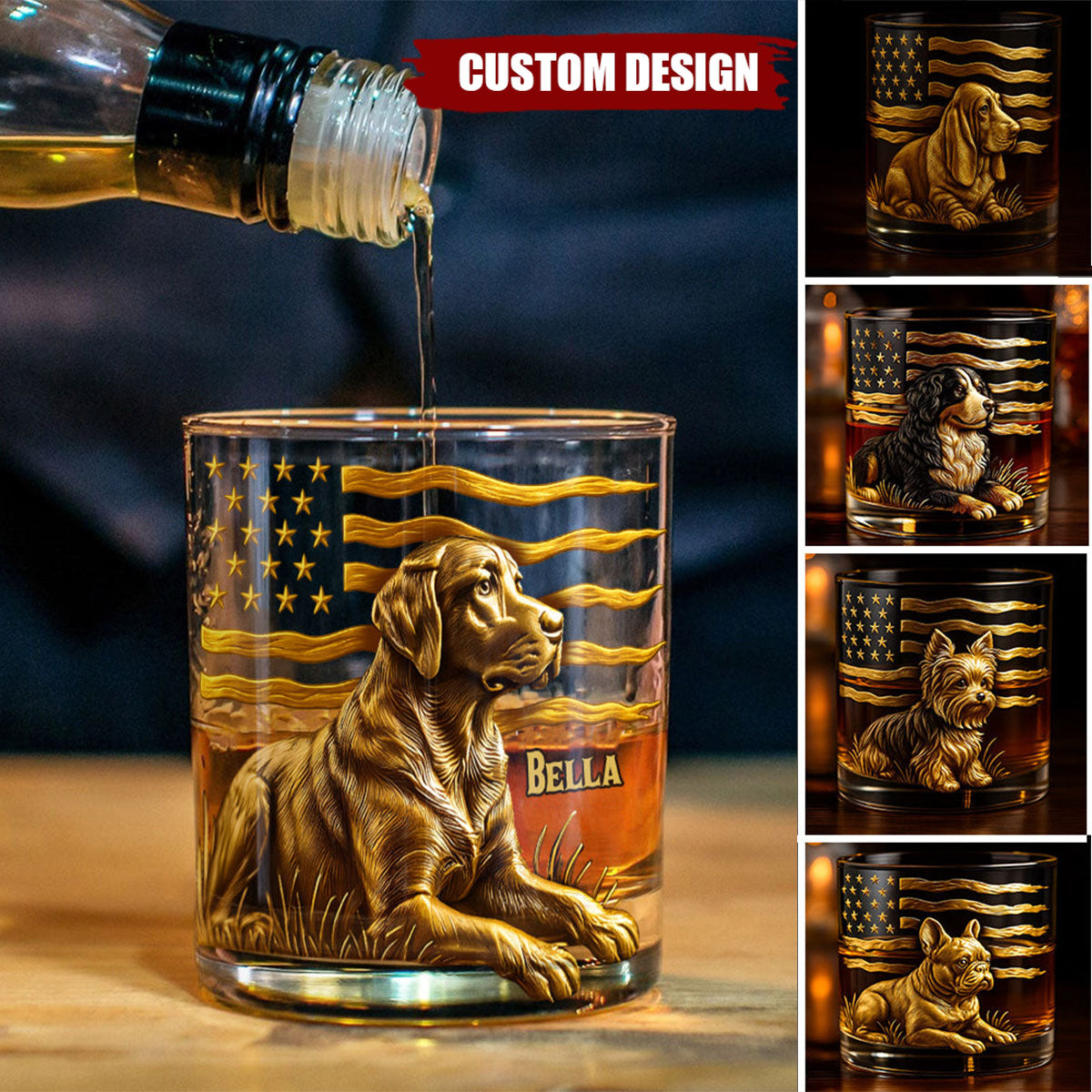 Any Dog Breeds, Gift For Dog Lovers - Personalized Dog Whiskey Glass