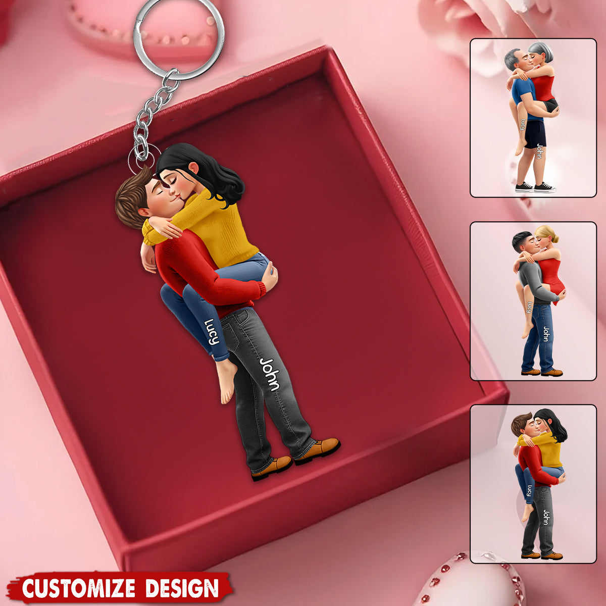 New Release - Personalized Couple Acrylic Keychain - Gifts For Couple