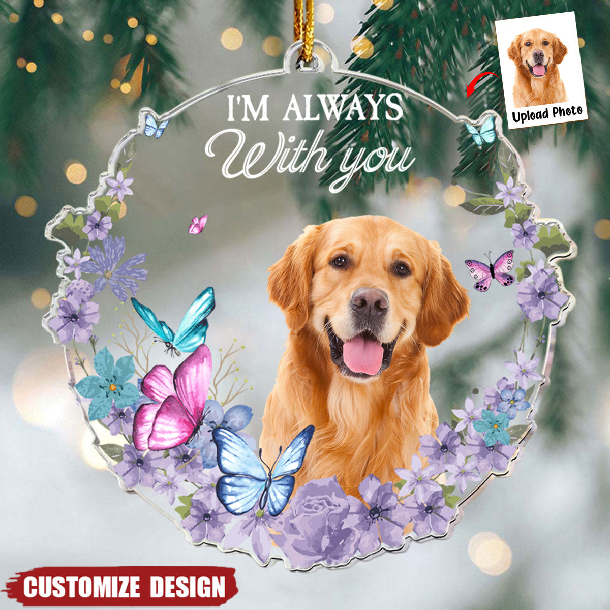 Butterflies Appear When Angels Are Near - Personalized Acrylic Photo Ornament - 2024 New Release