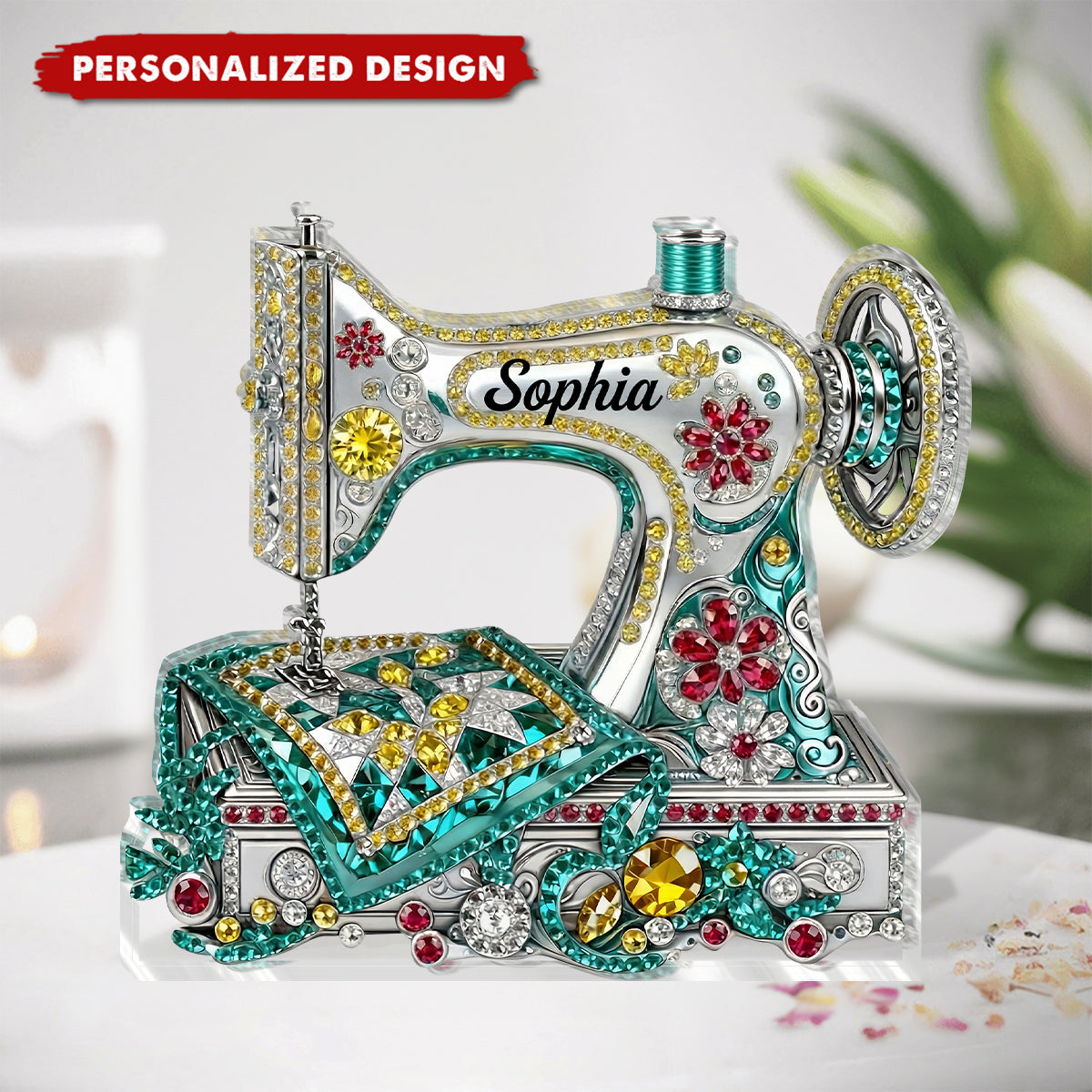 Personalized Shaped Acrylic Plaque-Sewing Gift For Mom Grandma Daughter