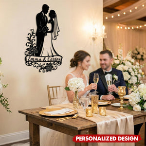 Personalized Wedding Monogram Metal Sign-Home & Wedding Gift