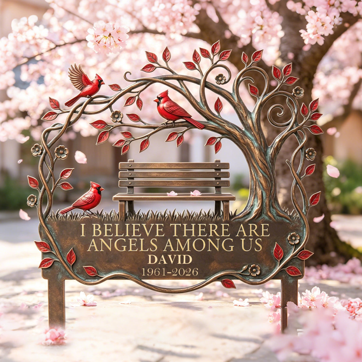 Memorial Stake Cardinal Remembrance Gift - Personalized Garden Stake