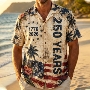250 Years Vintage US Independence Day Aloha Shirt