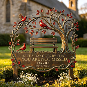Memorial Stake Cardinal Remembrance Gift - Personalized Garden Stake