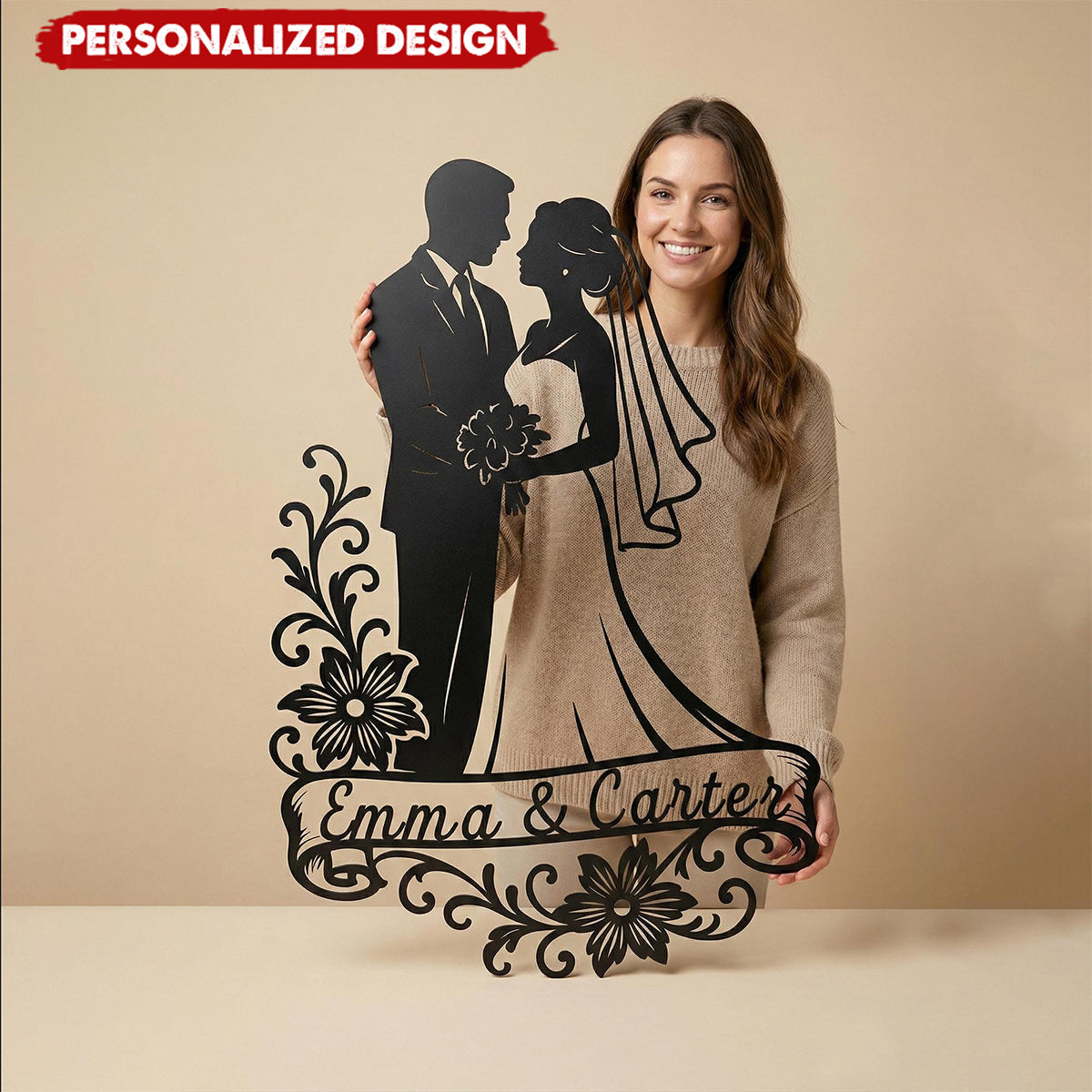 Personalized Wedding Monogram Metal Sign-Home & Wedding Gift