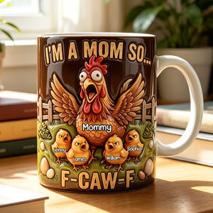 Funny Chicken Mom Coffee Mug - Personalized Gifts For Mother