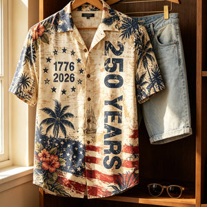 250 Years Vintage US Independence Day Aloha Shirt