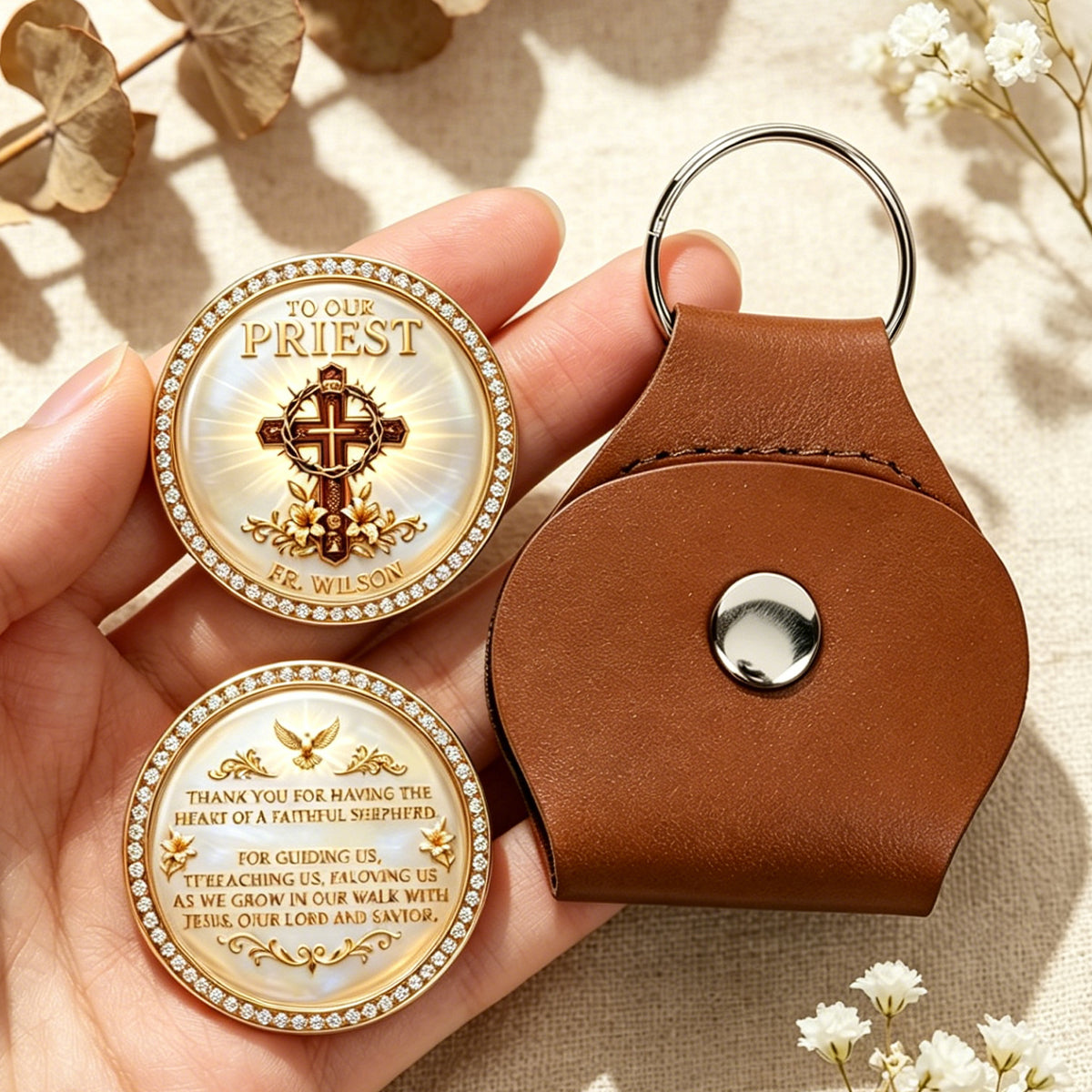 To Our Priest For Having The Heart Of A Faithful Shepherd | Personalized Pocket Hug