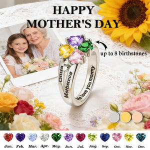 Personalized Birthstones Rings-Mother's Day Gift