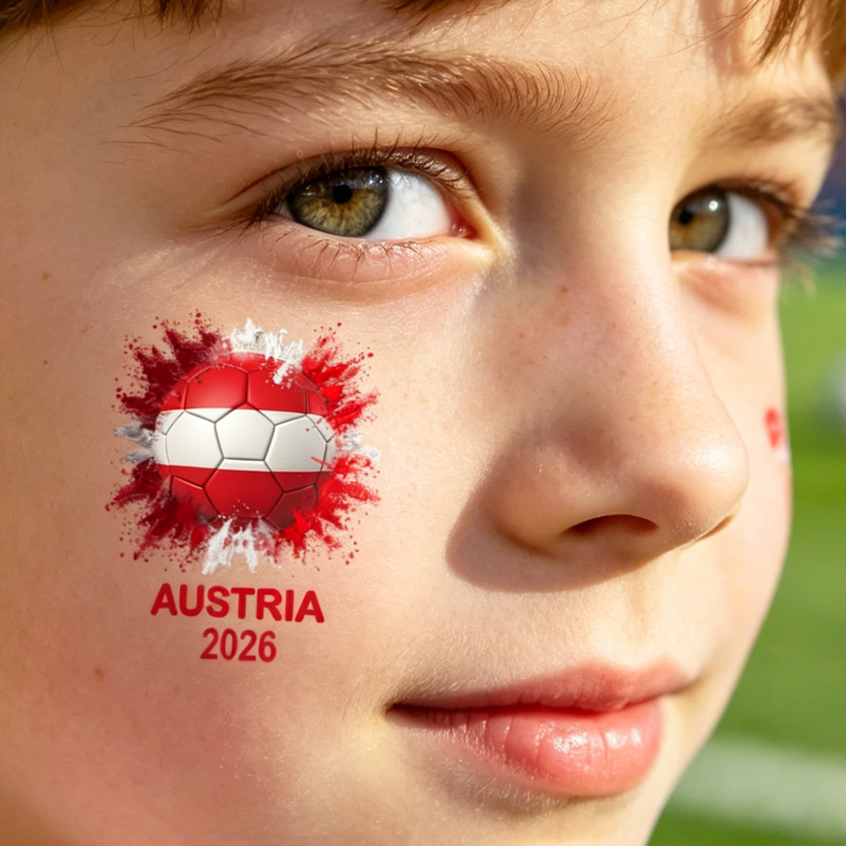 Personalized National Flag Soccer Temporary Tattoos, Custom Soccer Fan Body Stickers
