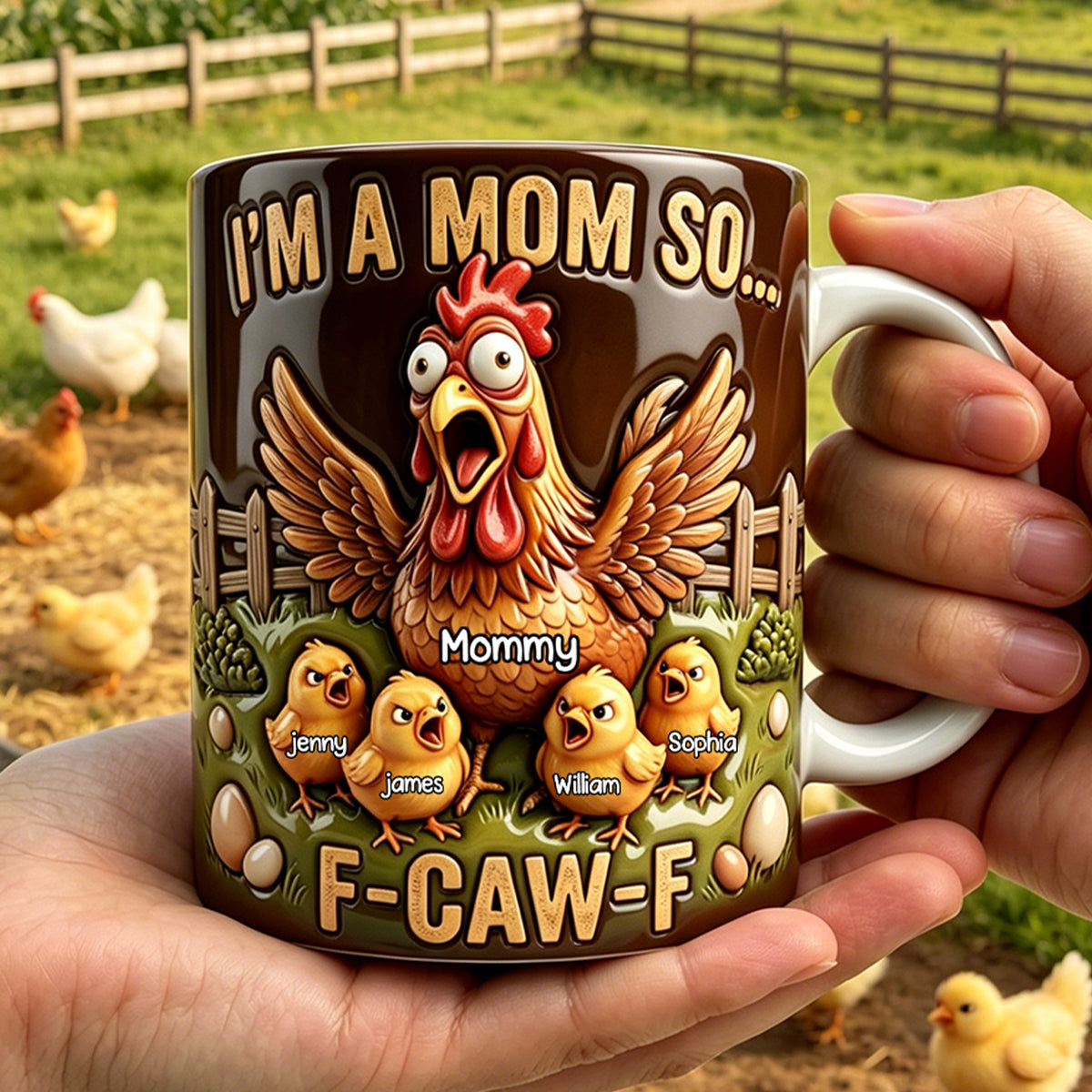 Funny Chicken Mom Coffee Mug - Personalized Gifts For Mother