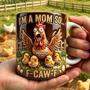 Funny Chicken Mom Coffee Mug - Personalized Gifts For Mother