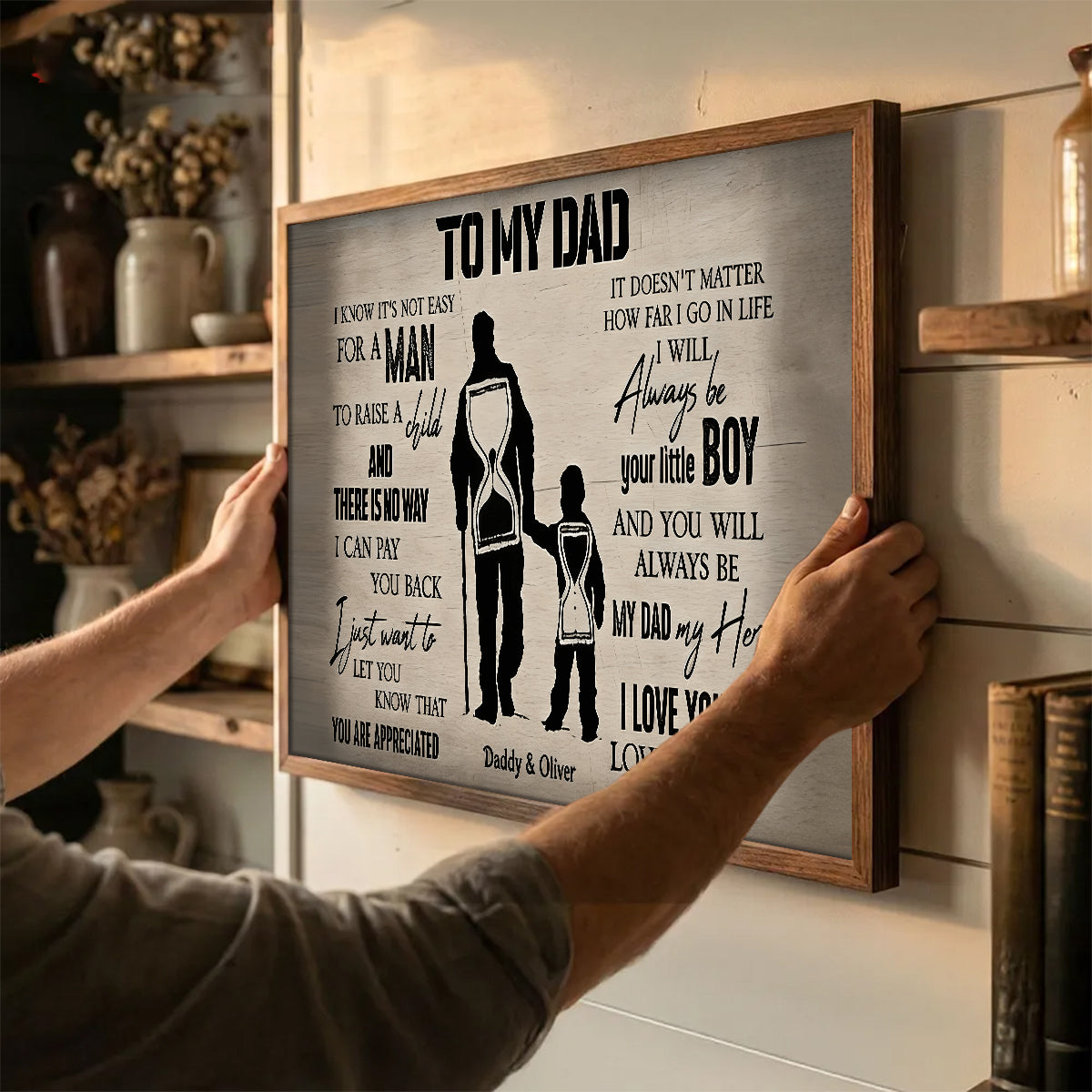 To My Dad From Son - Personalized Canvas Poster- Father's Day Gift, Birthday Gift For Dad, Daddy