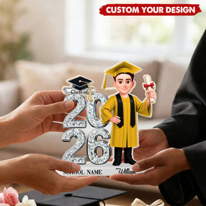 Class Of 2026 2027 Senior - Personalized Acrylic Block Plaque - Graduation Gift For Graduates, Daughter, Son