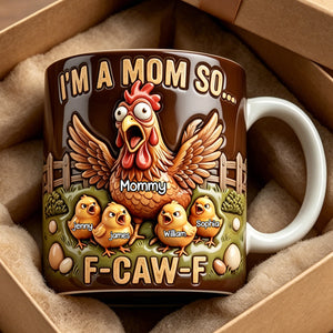 Funny Chicken Mom Coffee Mug - Personalized Gifts For Mother