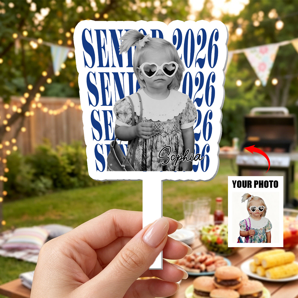 Custom Photo Graduation - Personalized Cupcake Toppers
