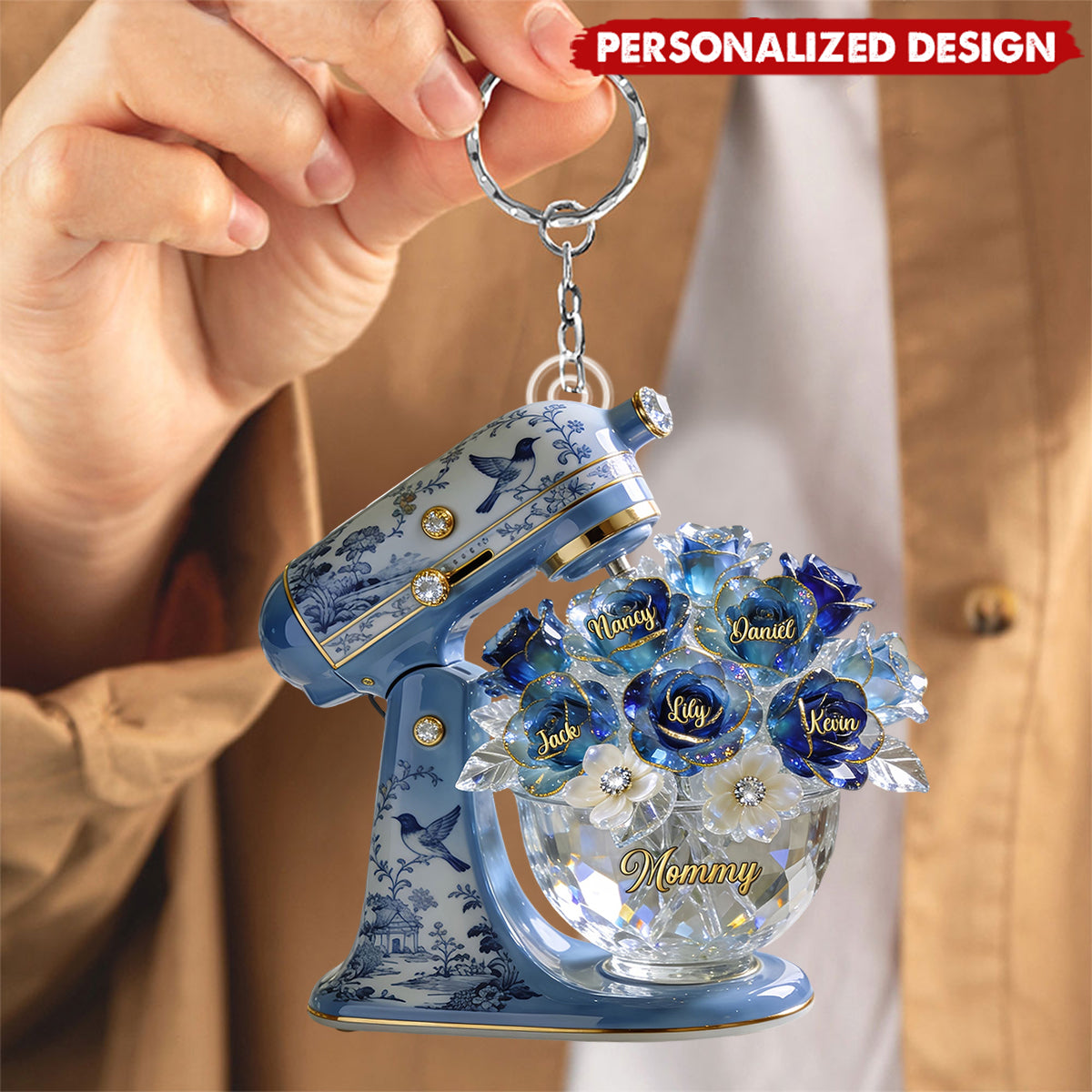 Personalized Baking Mixer Acrylic Keychain-Gifts For Mom