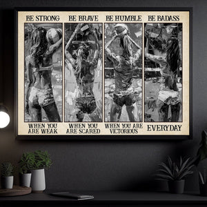 Volleyball Girl Canvas Painting, Inspirational Quotes Volleyball Wall Art Decor, Poster Gift For Volleyball Lovers