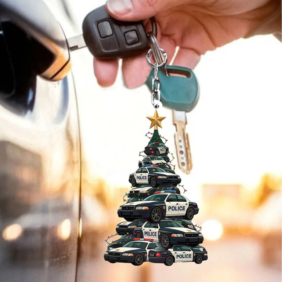 Police Cars Keychain-Gift for police officers