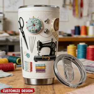 Love Sewing - Personalized Sewing Accent Mug Tumbler