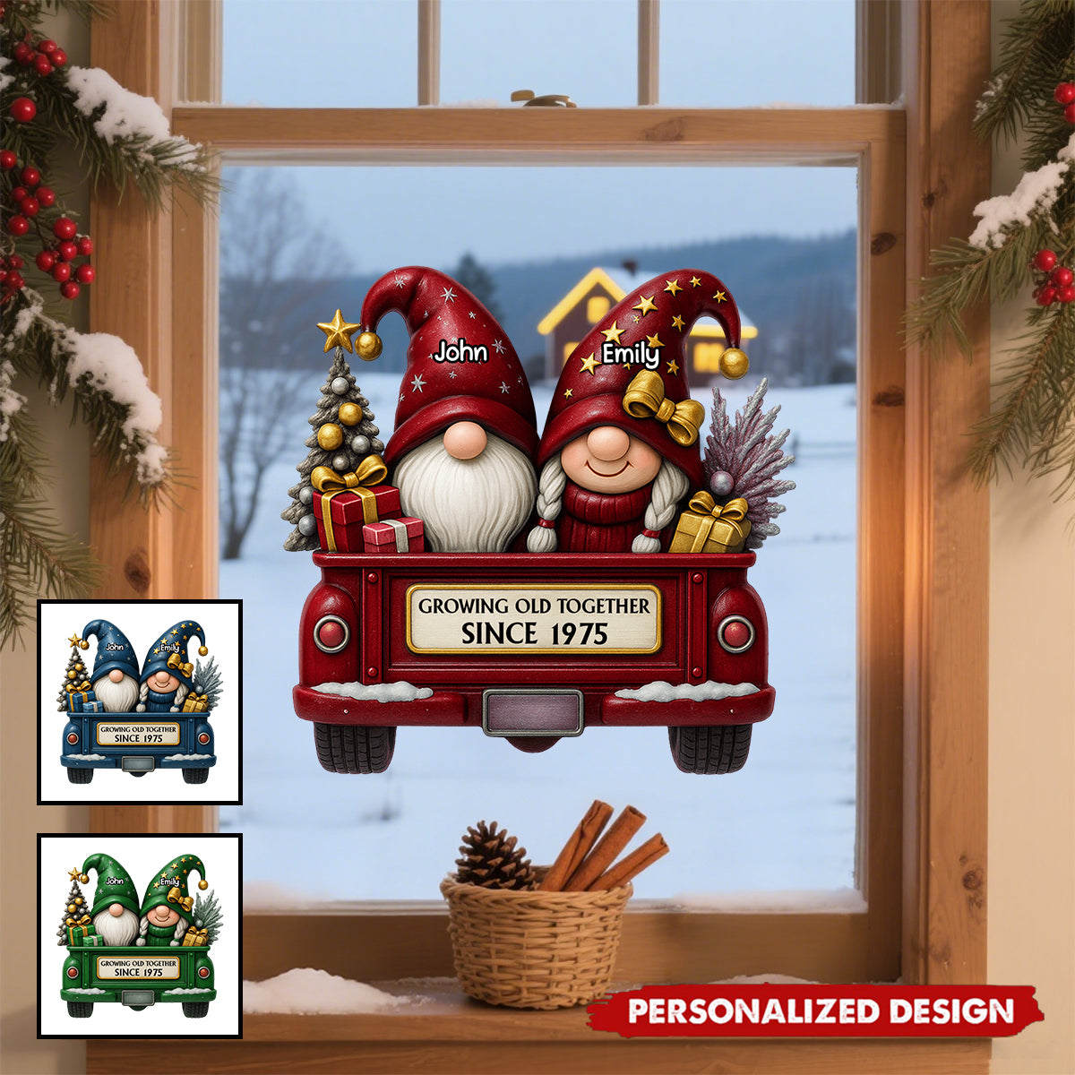 Growing Old Together-Personalized Decal-Gift for Couples and Parents