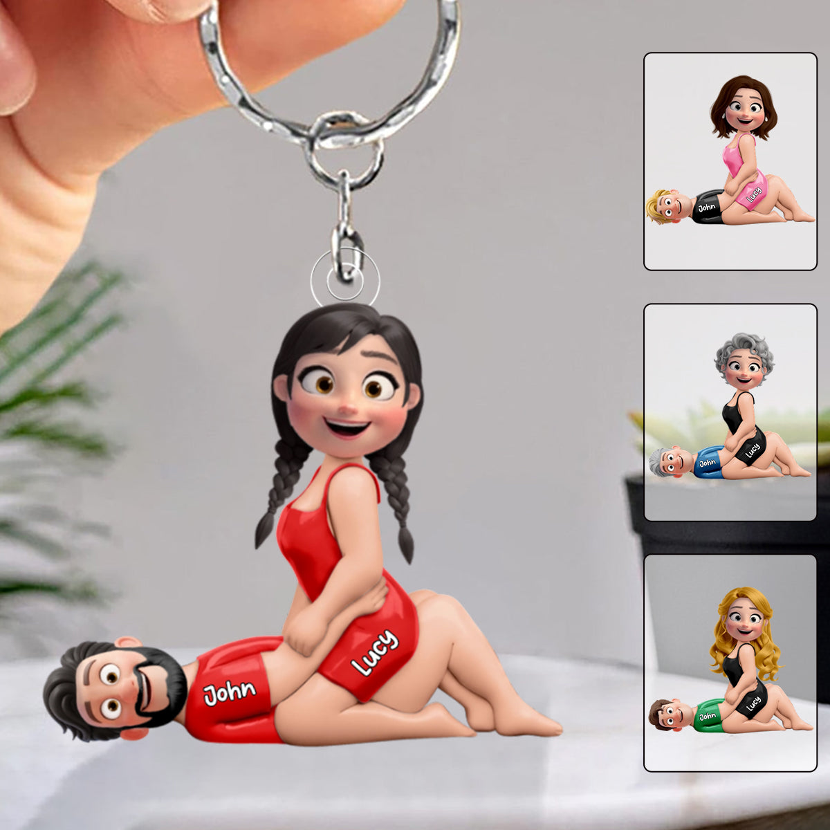Personalized Naughty Couple Keychain -  Gifts For Couple