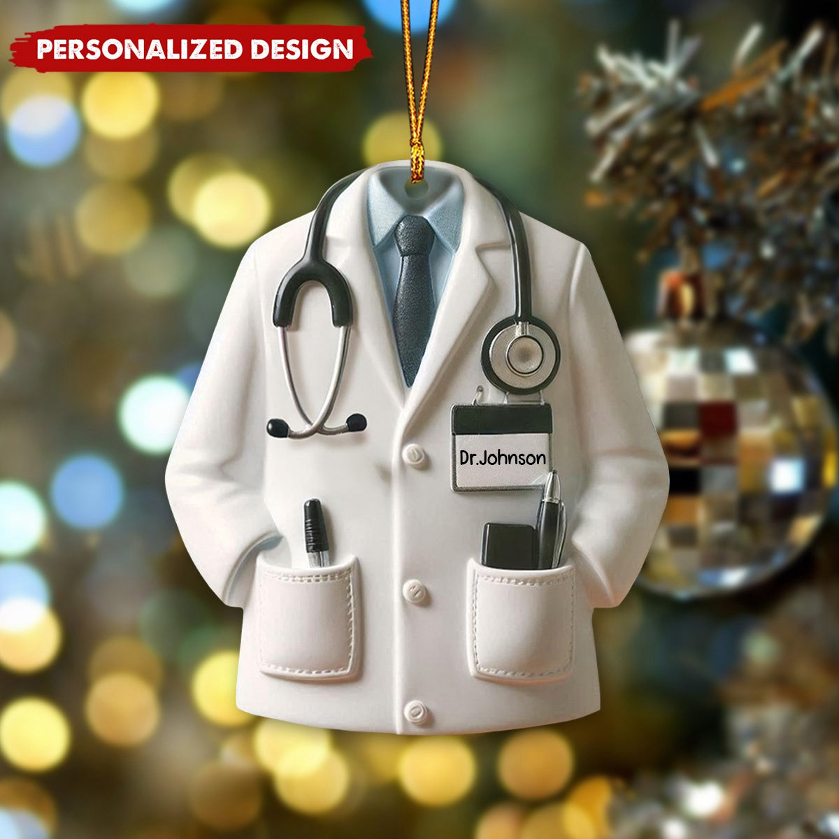 Personalized Doctor Blouse Christmas Ornament-Gifts For Medical Grad Healthcare Worker-2024 New Release
