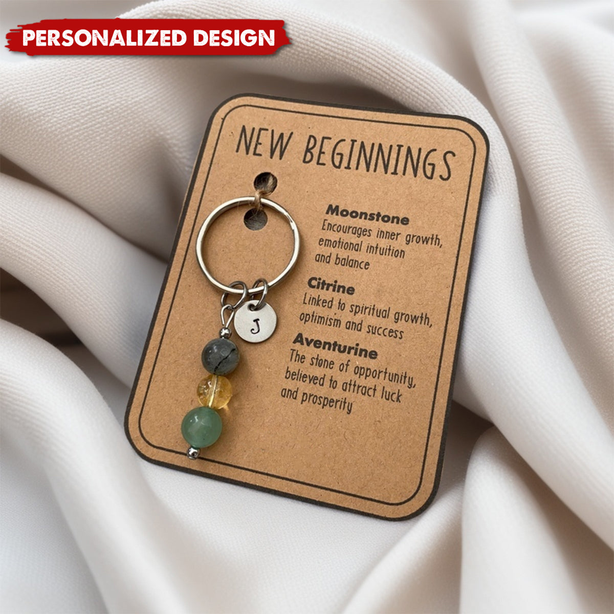New Beginnings-Personalized Crystal Keychain
