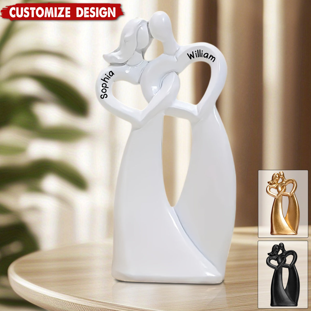 Personalized Romantic Heart Couple Acrylic Plaque - Gift for Couple