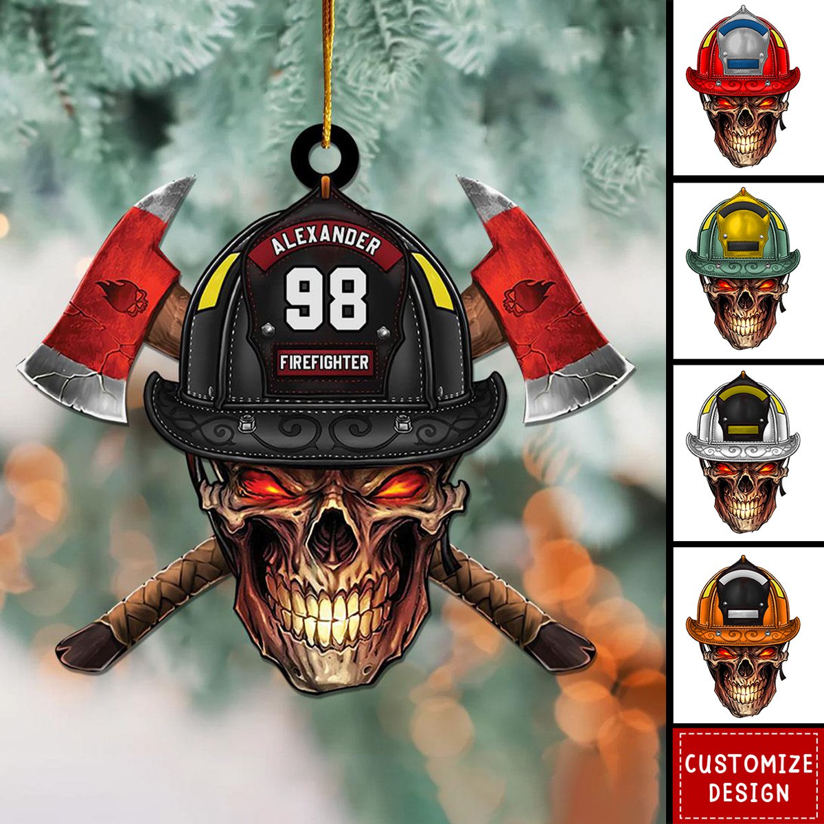 2024 New Release Personalized Firefighter's Prayer Ornament Gift For Fireman