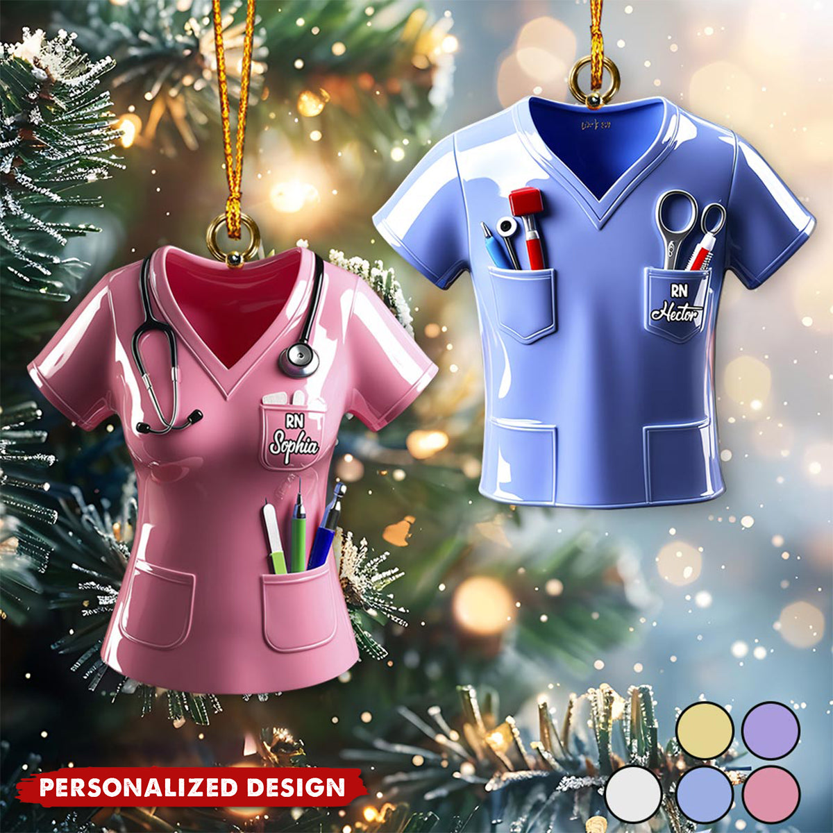 Christmas Nurse - Personalized Nurse Ornament