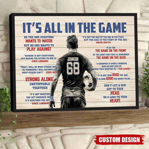 Personalized Soccer Man Poster - Gift For Soccer Lover