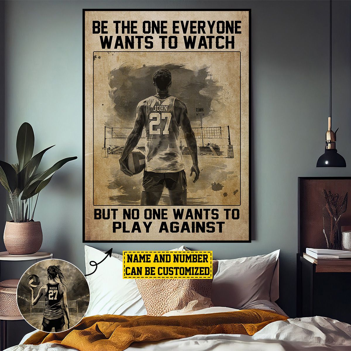 Personalized Volleyball Motivation Poster - Gift For Volleyball Lovers