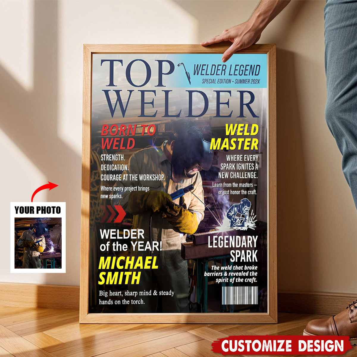 Personalized Top Welder  Magazine Cover Poster - Gift for Welders