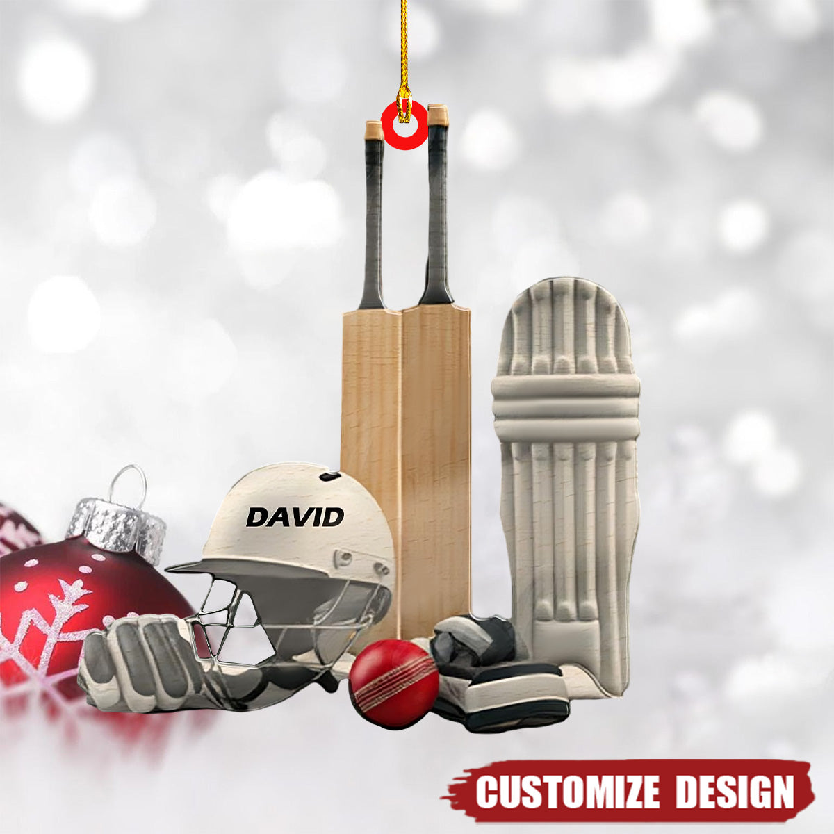 Personalized Cricketer Ornaments Gift for Cricket Lover - 2024 New Release