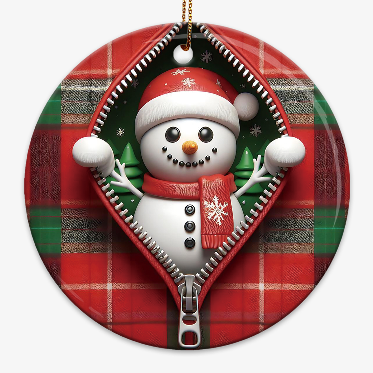 Zipper Effect Christmas Tree Ornament - 2024 New Release