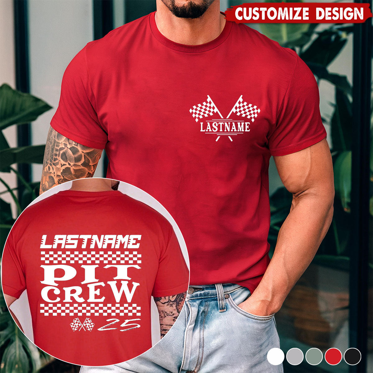 Personalized Racing Shirt, Gift For Dad/Grandpa, Father's Day Shirt