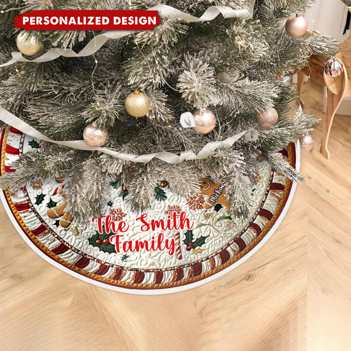 The Gingerbread Crew - Personalized Family Tree Skirt