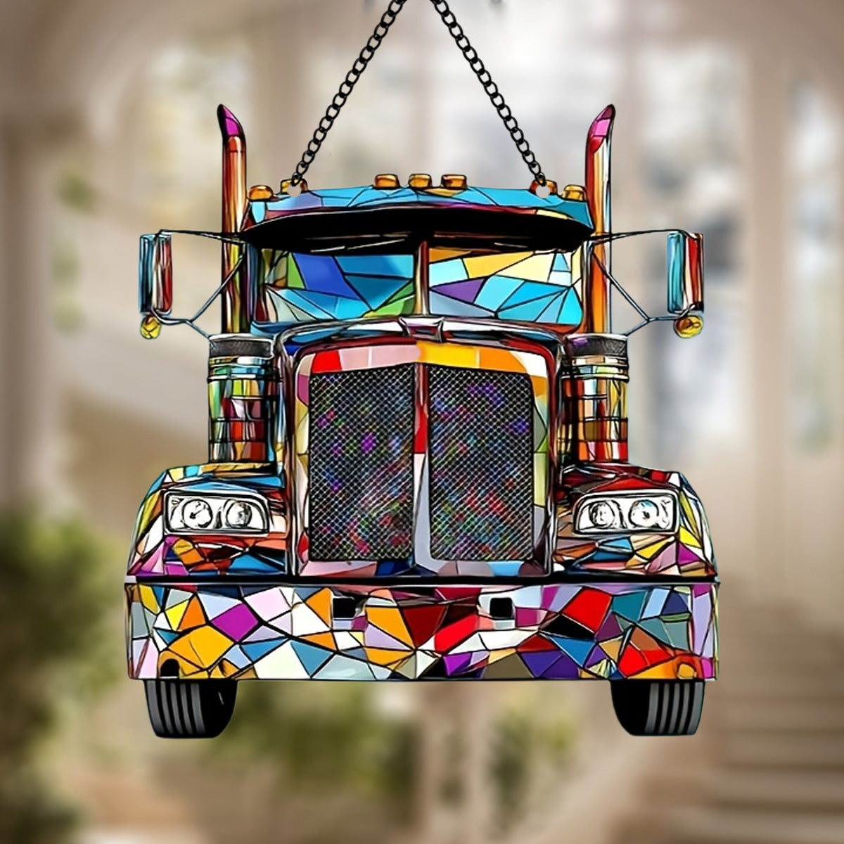 Colorful Truck Window Hanging Suncatcher Ornament Gift For Truck Lovers