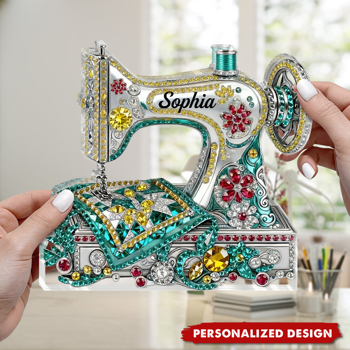 Personalized Shaped Acrylic Plaque-Sewing Gift For Mom Grandma Daughter