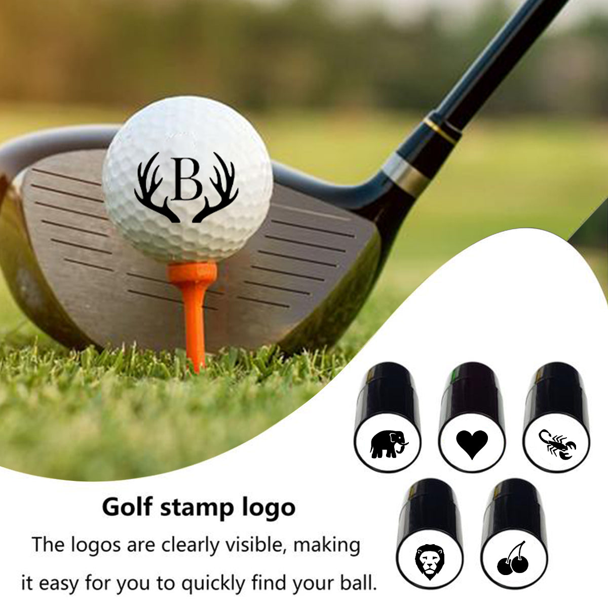 Personalised Monogrammed Initial Golf Ball Stamp-Gift for Golf Player