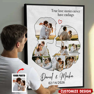 Personalized Couples Canvas Poster - Gift For Husband Wife, Couples
