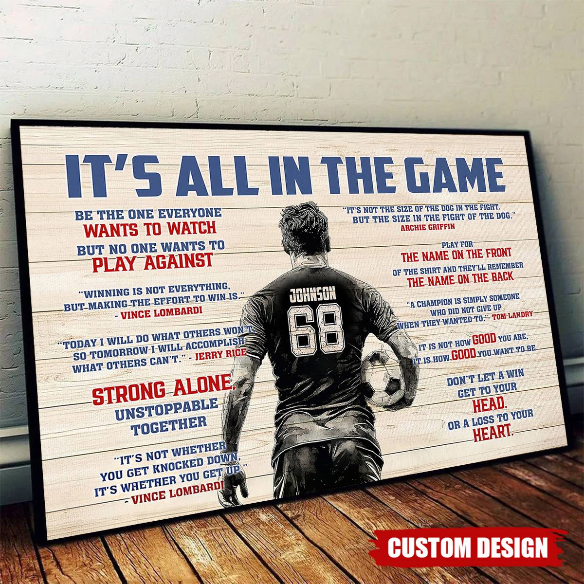 Personalized Soccer Man Poster - Gift For Soccer Lover