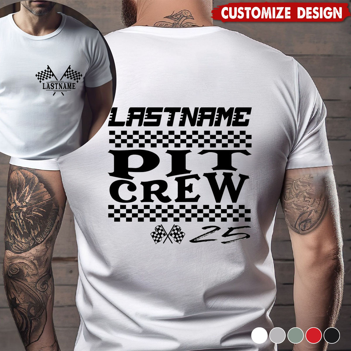 Personalized Racing Shirt, Gift For Dad/Grandpa, Father's Day Shirt