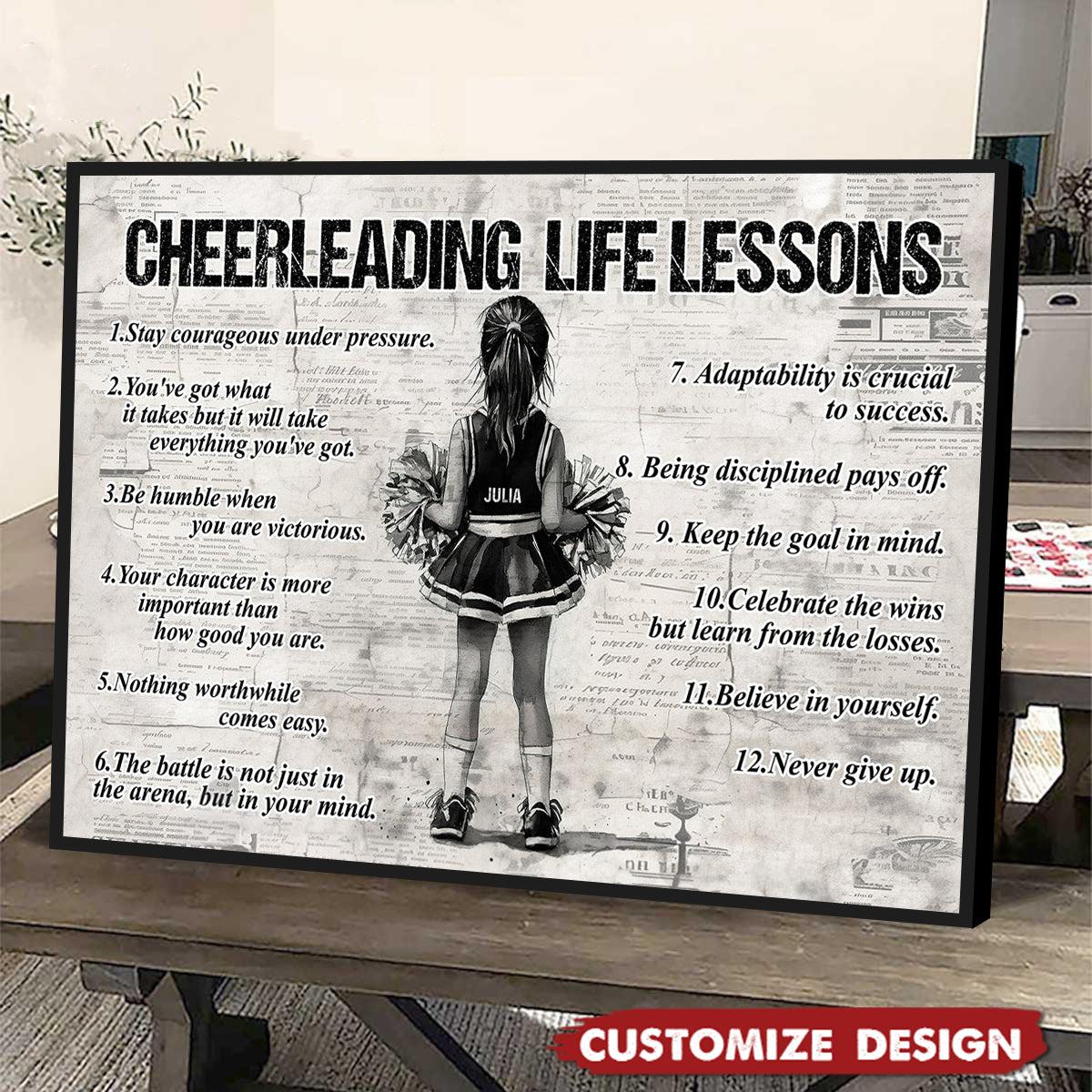 Personalized Cheerleading Kid Poster - Gift For Cheerleader, Cheerleading Lovers