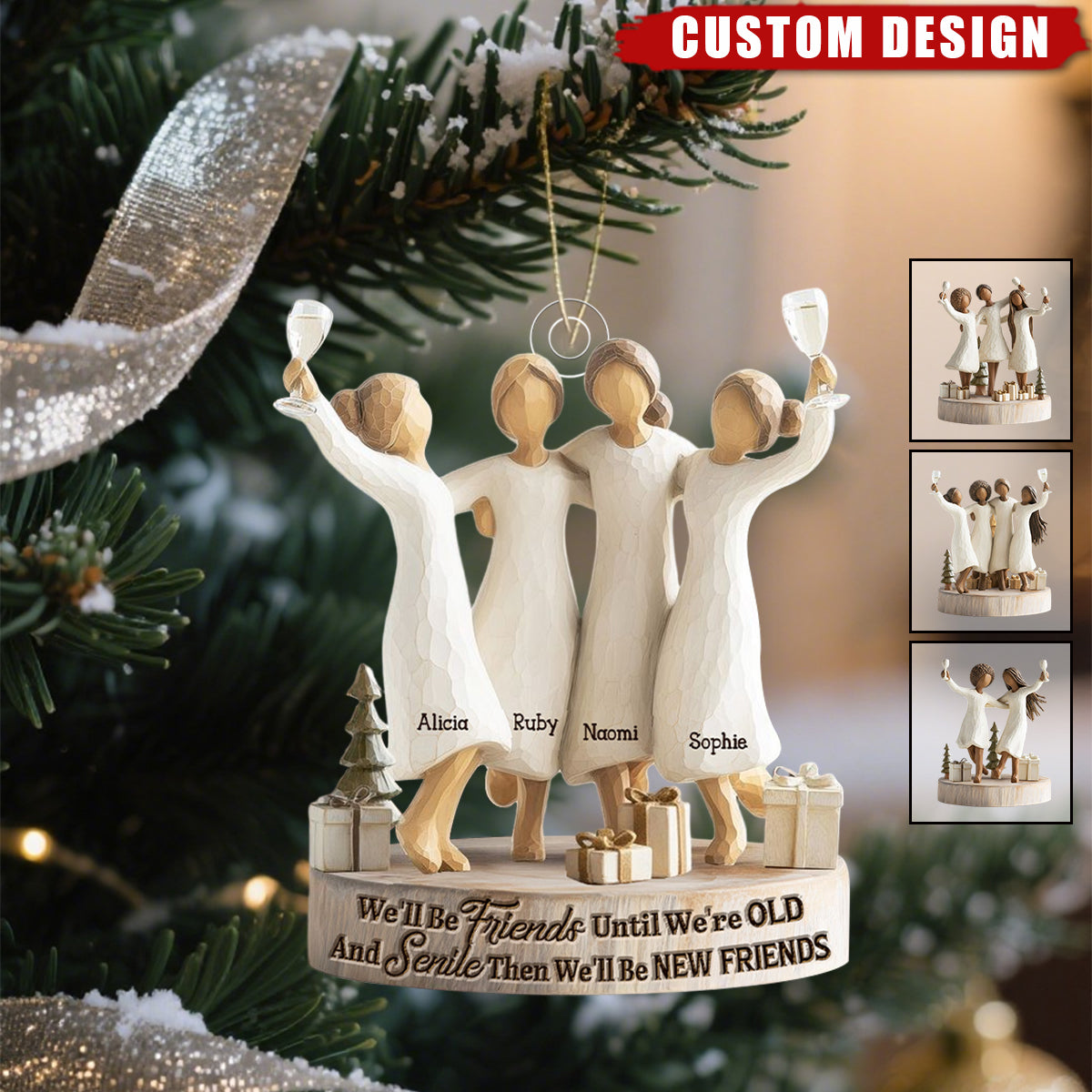 We'll Be Friends Until We're Old And Senile - Personalized Acrylic Ornament