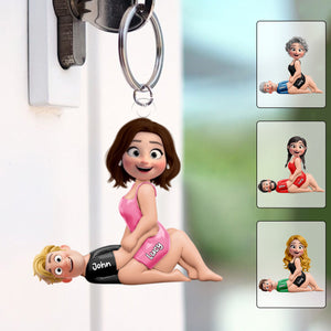 Personalized Naughty Couple Keychain -  Gifts For Couple